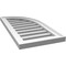 Ekena Millwork Quarter Round Top Right Surface Mount PVC Gable Vent w/ 2"W x 1-1/2"P Brickmould Frame, 14"W x 28"H GVPQR14X2802SF - alternate 3